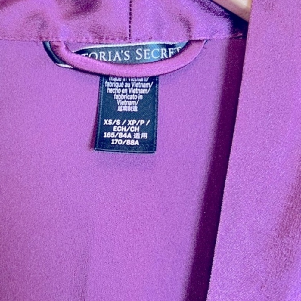 2 Piece Matching Set: XS/S Robe + Small Cami and Short Set PJ Ruffle Satin Lace - Picture 5 of 12